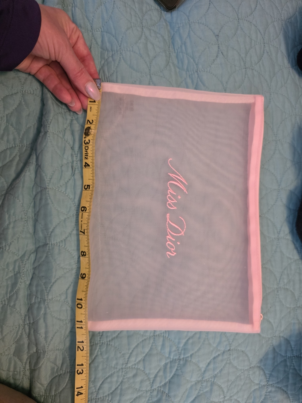 Dior Miss Dior Pink Mesh Cosmetic Pouch - Picture 3 of 3